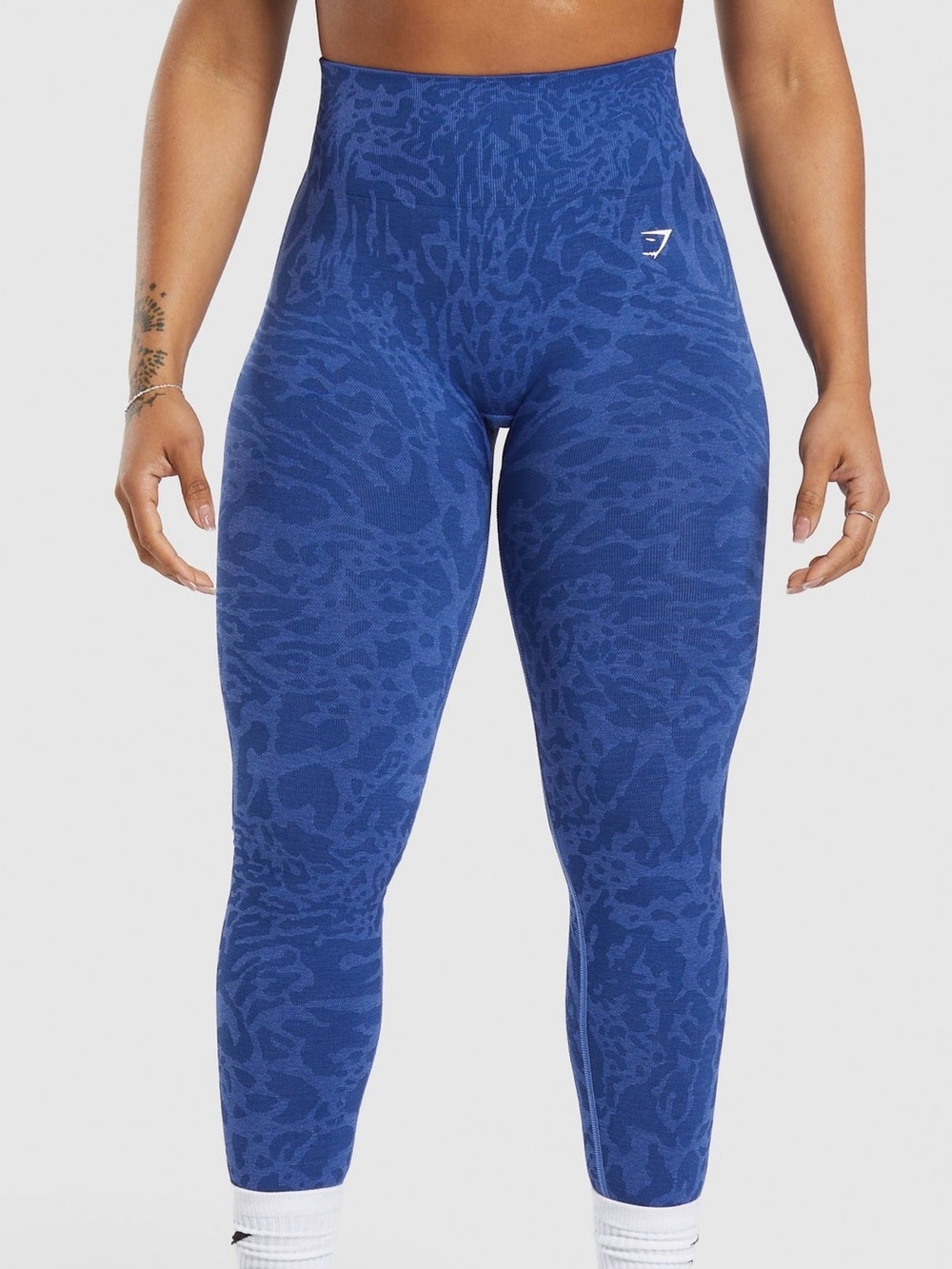 Gymshark Wave Blue Adapt Safari Seamless Leggings